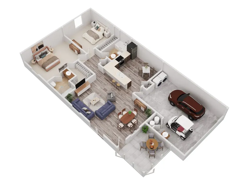 2Br 2 Ba near Brownwood w 4 seater golf cart - Image 1