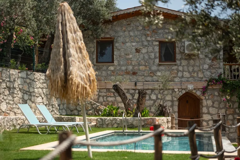 Stone House with Pool Among Olive Trees in Kabak - Image 1