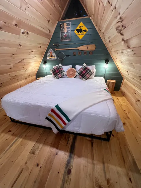 A-Frame Camp Cabin 7 w/ Bathhouse - Image 1