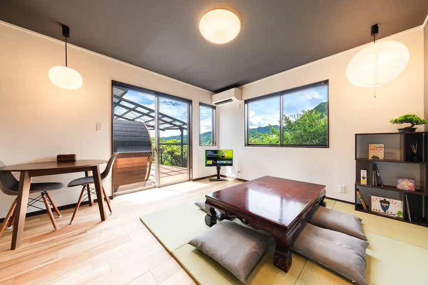 Ninja house + free barrel sauna｜Private accommodation with a terrace overlooking the countryside and mountains｜2 bedrooms｜Families welcome - Image 1