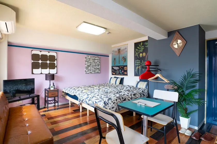 Relaxing one-room apartment with a tropical terrace | 4-minute walk from Beppu Station, a base for sightseeing in Beppu! - Image 1