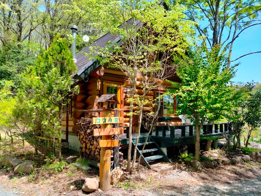 Log house with barrel sauna, fire pit, BBQ, and wood stove, available for rent as a whole villa - Image 1