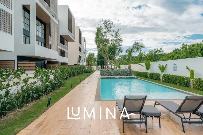 Modern 1BR Balcony & Pool in Flats at The Village - Image 1