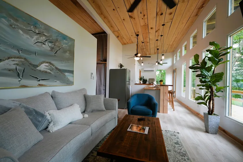 Luxe 2BR Cabin w/ Deck + Creek View | Working Farm - Image 1