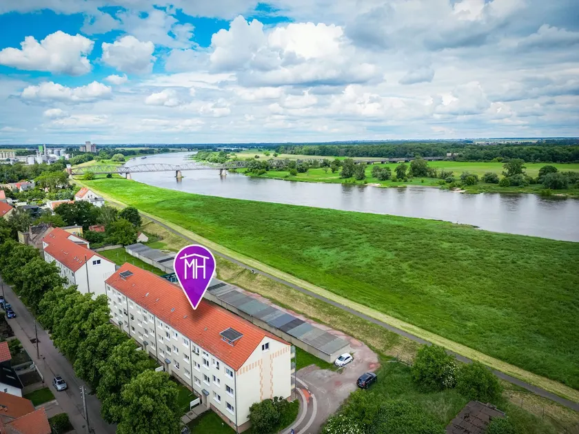 Elbblick apartment with balcony on the Elbe-Saale bike path - Image 1