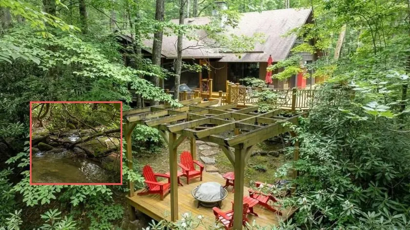 Cabin on 2 acres w Private Creek - Image 1