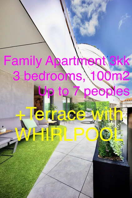 DH Family and Whirlpool Premium Apartment 3kk, 2x SmartTV-NETFLIX, Big Terrace and Free Parking - Image 1
