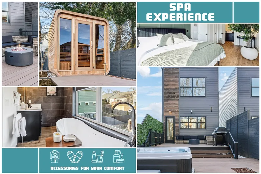 Luxury Spa Retreat Sauna, Hot Tub & Fire Pit - Image 1