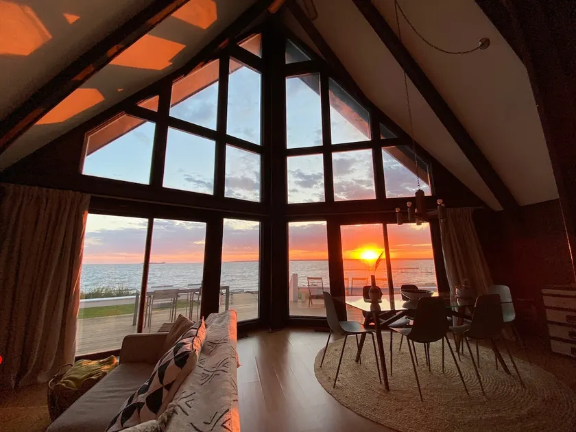 A-Frame cabin with private beach & epic sunsets - Image 1