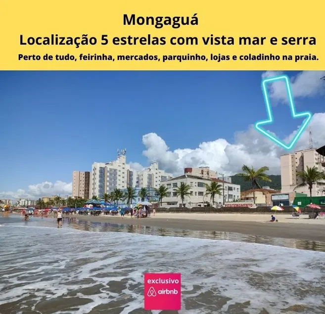 Mongaguá Beach with panoramic view Mar&Serra wifi - Image 1