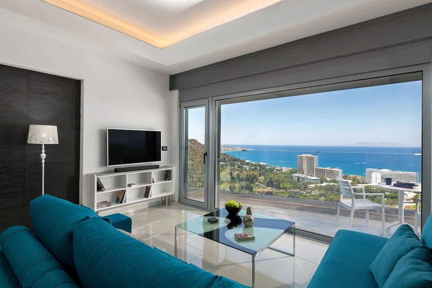 Rhodes Skyline Suite - 3 Bedroom with 2 Jacuzzi (outDoor + InDoor) and Sea view - Image 1