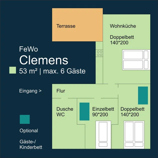 FeWo Clemens in EG with terrace - Image 1