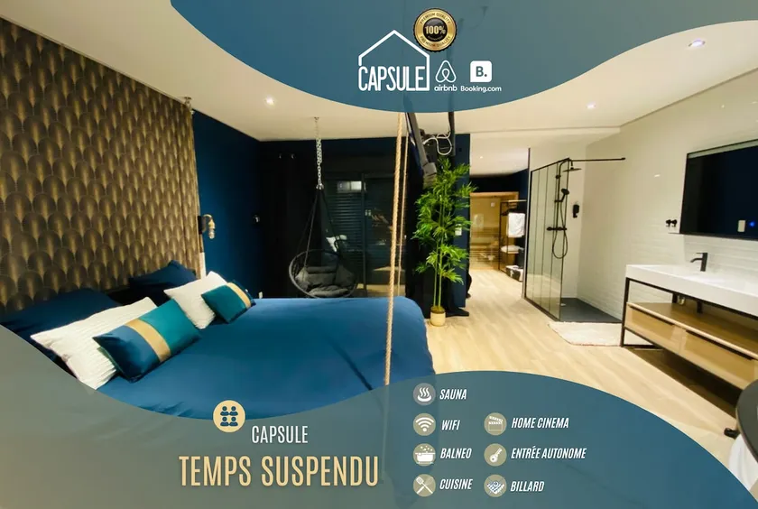Capsule-time suspended*billiards*jacuzzi-sauna - Image 1