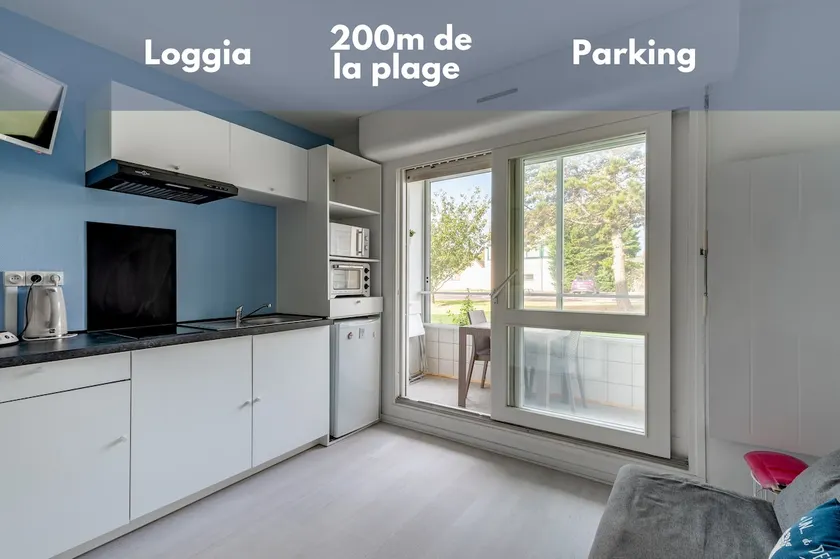 Studio avec loggia - à 200m de la plage - Parking - Image 1