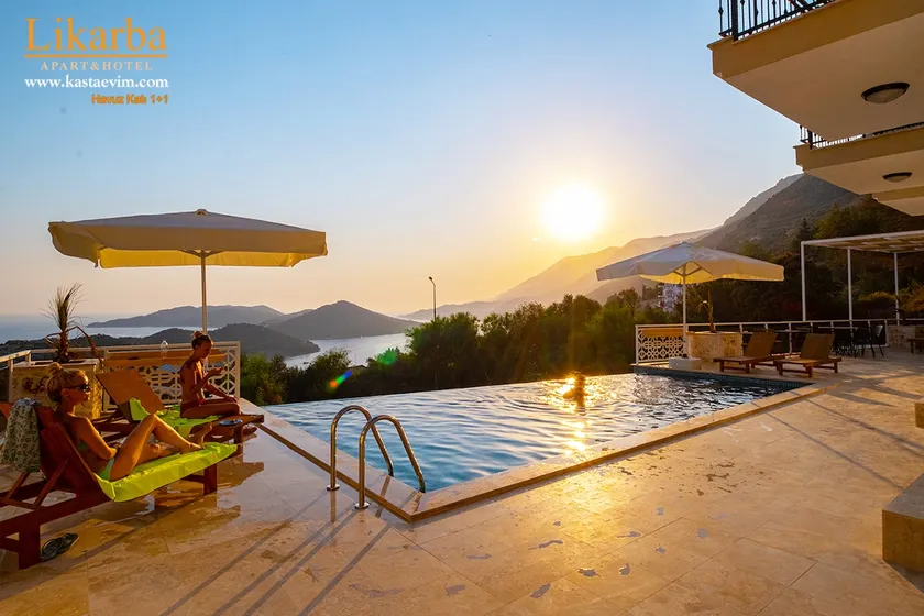 1+1 Apartment with a View on the Pool Floor of Likarba Apart - Image 1
