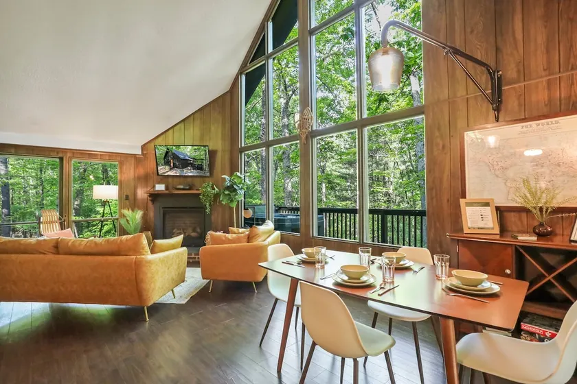 MID-CENTURY MODERN A-FRAME - HOT TUB/FIREPIT IN WOODS - Image 1