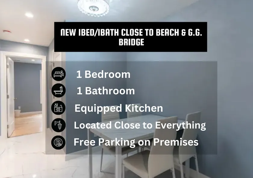New 1bed/1bath | Close to Beach & G.G. Bridge - Image 1
