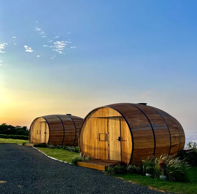 Accommodation in a wine barrel at a winery - Image 1
