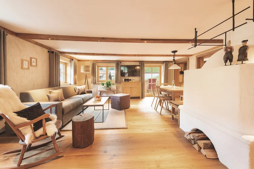 Vacation apartment living room in the Rosenhof farmhouse - Image 1