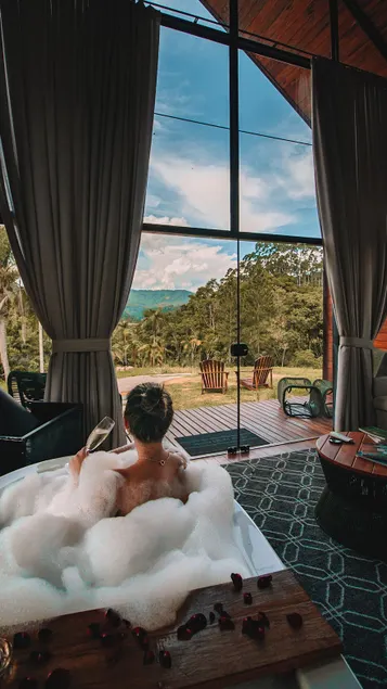 Cabin with whirlpool and mountain view - Image 1