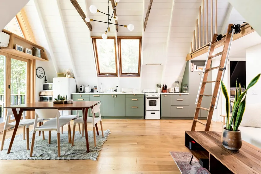 Modern A-Frame Cabin with Loft, Firepit and Grill - Image 1