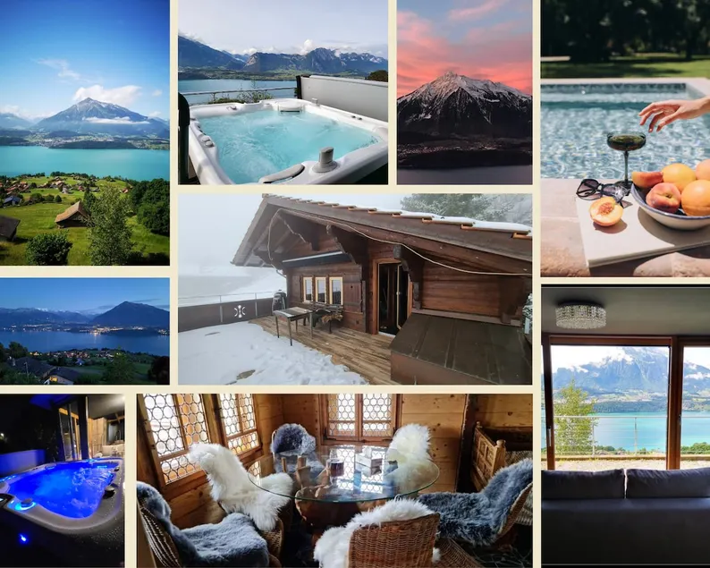 Chalet with panoramic views of the mountains of the Oberland and Lake Thun - Image 1
