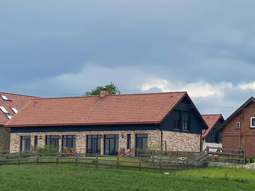 Red barn. Charming house with fireplace and garden. - Image 1