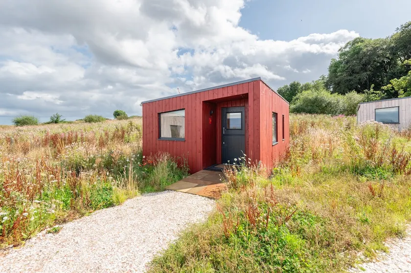 Rustic Cabins, sea views from rewilded farm with Highland Cows - Image 1
