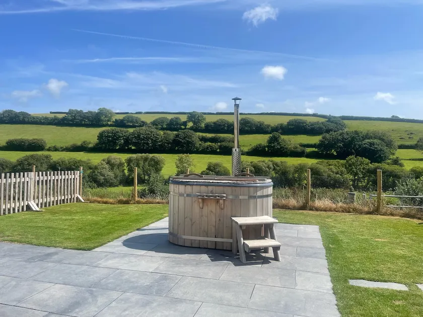 Court Farm, Kingsbridge. Hot tub and wood burner - Image 1