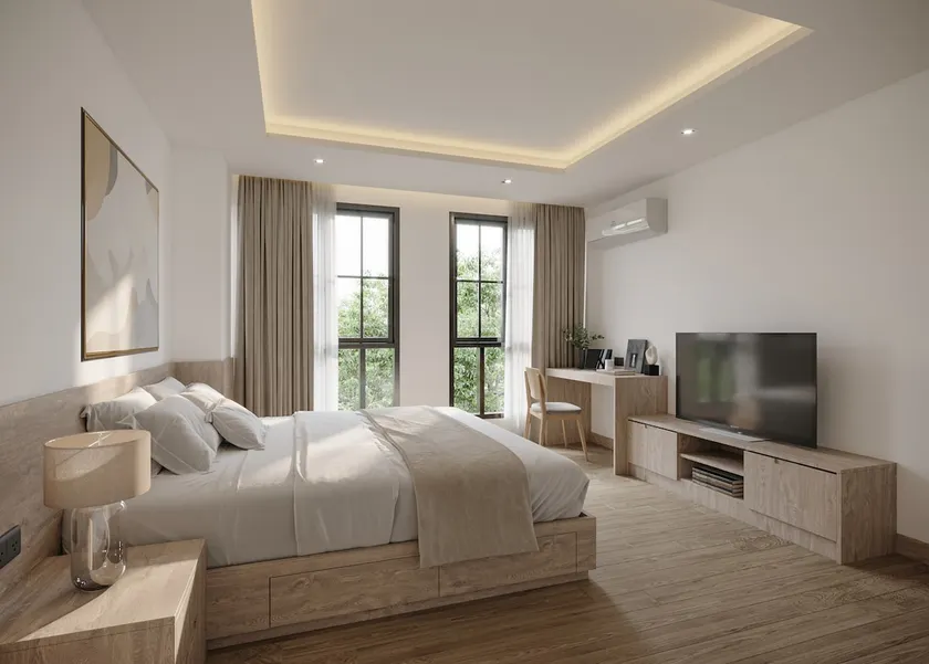 Modern serviced 1-bed suite with kitchen - Image 1