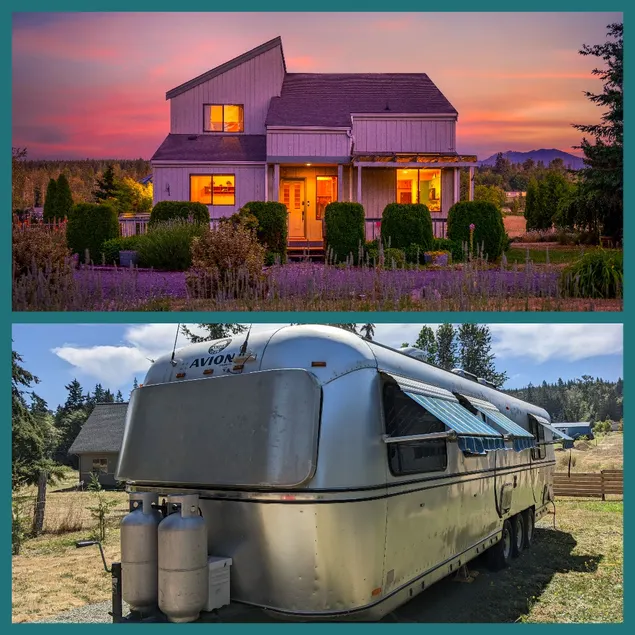 Combined Sequim · Spacious Farmhouse & Vintage Trailer on 5 Acres - Image 1