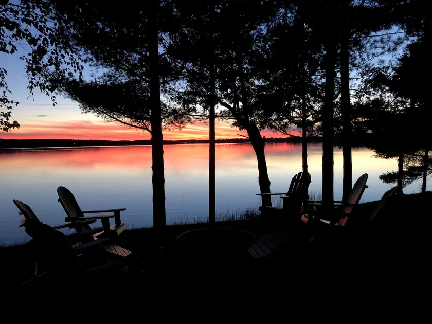 Lucky View Lodge Log Cabin on Big Butternut Lake Luck, WI 3 acre 300ft lakeshore - Image 1