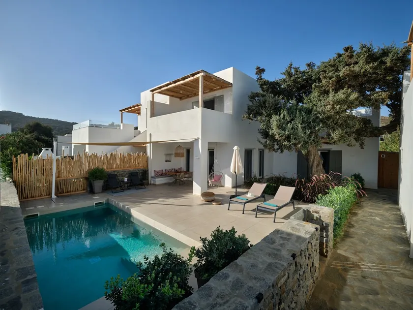 Private Luxury Scarlet beachfront villa, Molos, Paros - Image 1