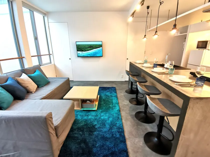 Excellent location in front of Shikikawa Station, limited to one group per day, 2LDK, maximum 8 people, private design hotel - Image 1