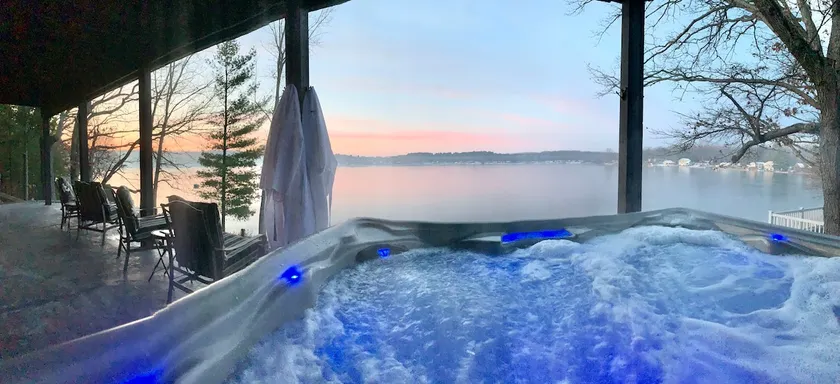 Lakefront 3BR Designer Beach Home w/ Hot Tub - Image 1