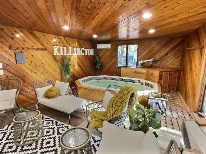 BearHaus-Fireplace, HUGE indoor Hot Tub, Sleeps 14 - Image 1