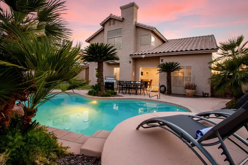 Stunning Pool at Chic 4BR Vegas Home - Image 1