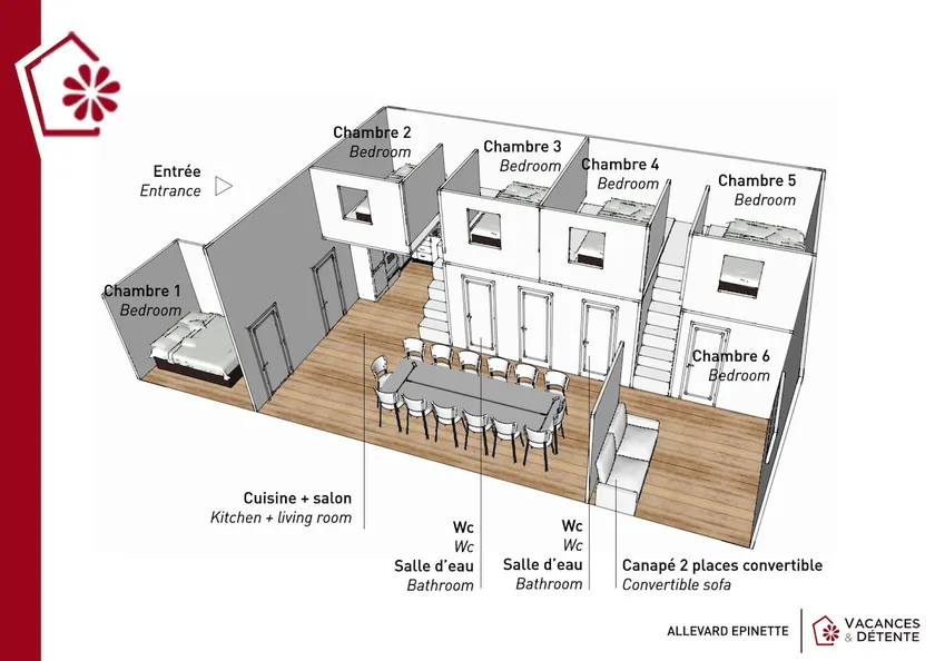Mont Blanc 7 bedrooms, ac, renovated, free parking - Image 1