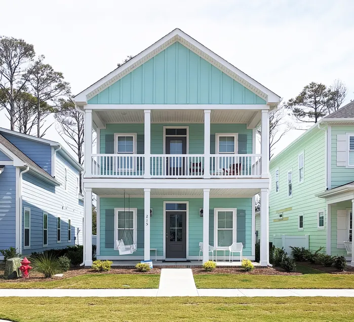 Enjoy sea breezes from double-decker porch -  walk to pool, private waterfront. - Image 1