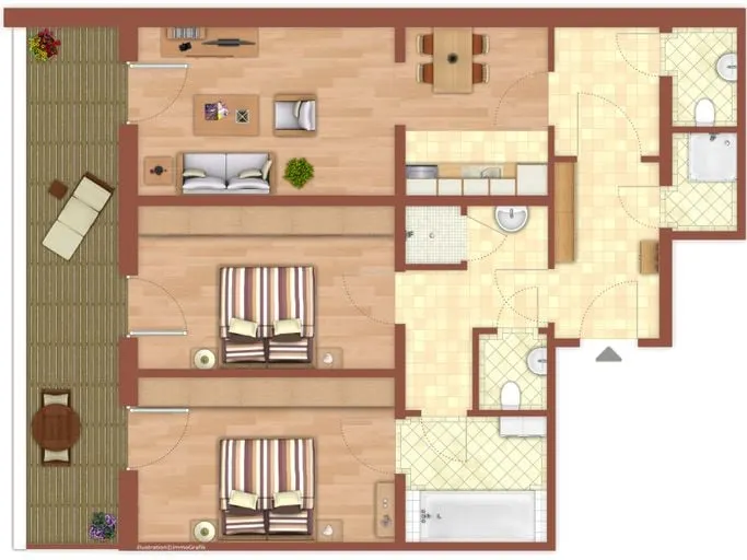 Family friendly apt. with 2 bedrooms near the lake - Image 1