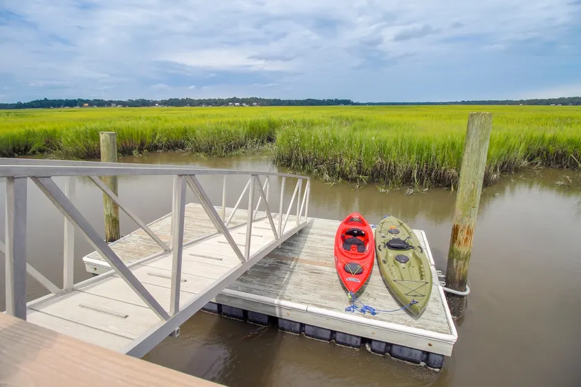 Waterfront, 7 acres; Stunning Home on Coastal Tidal Marsh w/Private Dock - Image 1