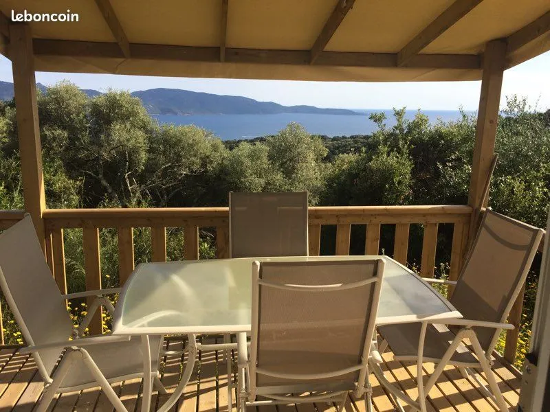 Air-conditioned mobile home facing the Gulf of Valinco 10 minutes from the beach - Image 1