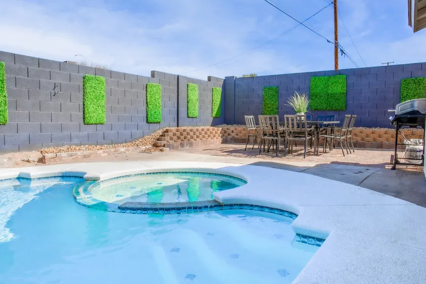 Pool, Spa, and Arcade at 4BR Elegant Vegas Home - Image 1