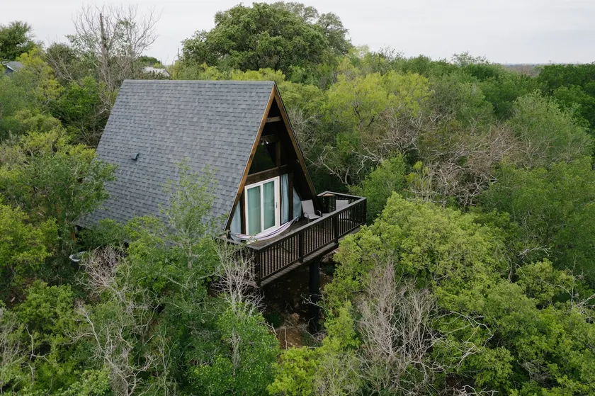 The Maverick: A-Frame w/ Hammock and Tree Top View - Image 1