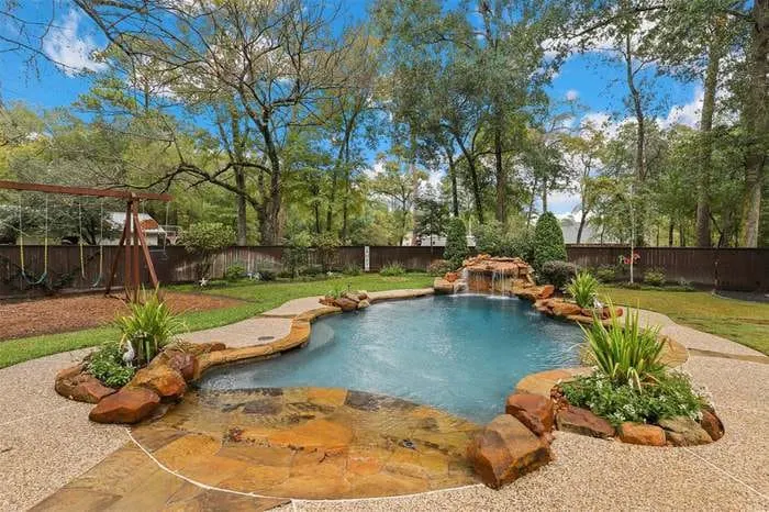 The Woodlands Poolside Retreat w/ Backyard Playset - Image 1