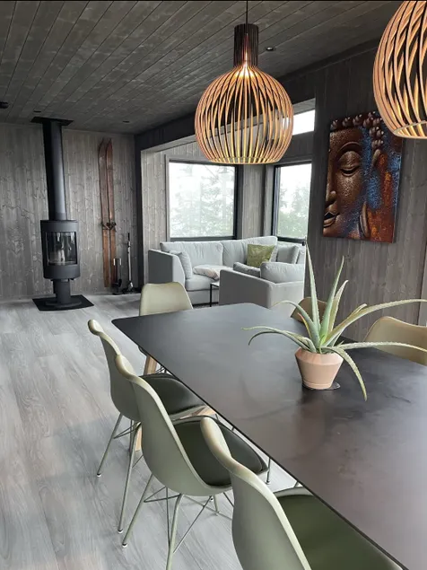 Stylish cabin at Lifjell with jacuzzi and sauna - Image 1
