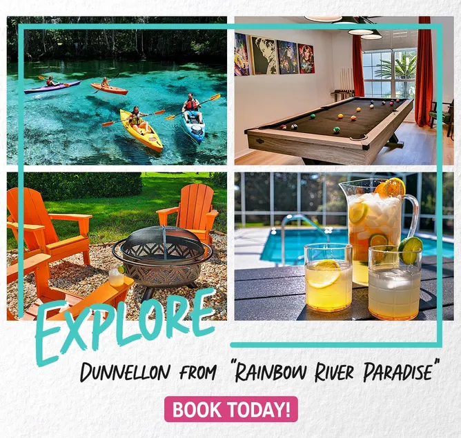 Rainbow River Retreat: Kayak | Games | Heated Pool - Image 1