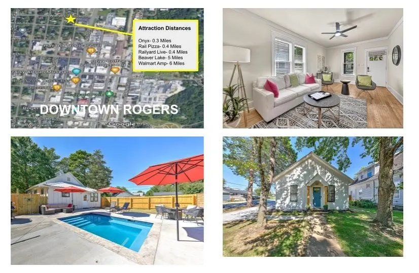 King Bed | Heated Pool | .2 Miles Dwtown Rogers - Image 1