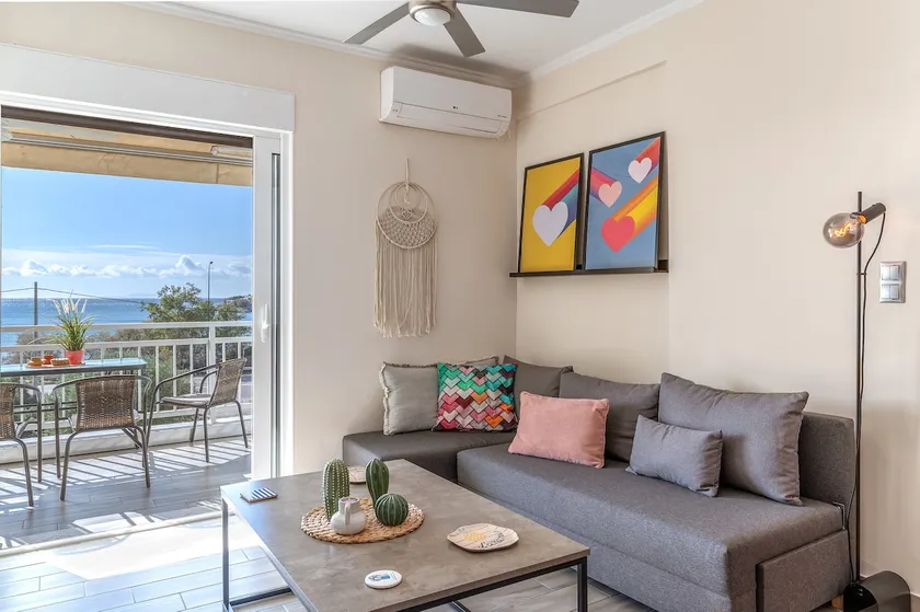 Fantastic sea view one-bedroom apartment - Lagonissi - Image 1