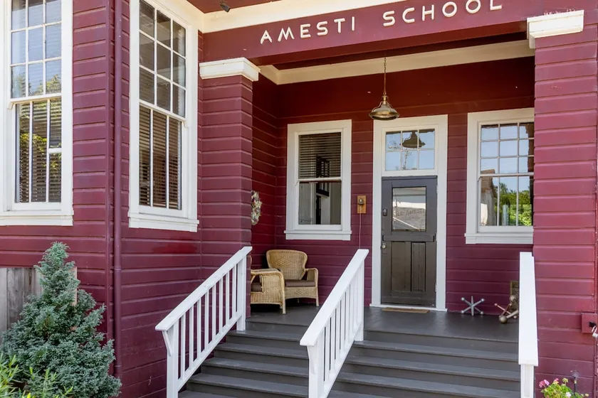 Old Amesti Schoolhouse mid-bay amidst farmland - Image 1